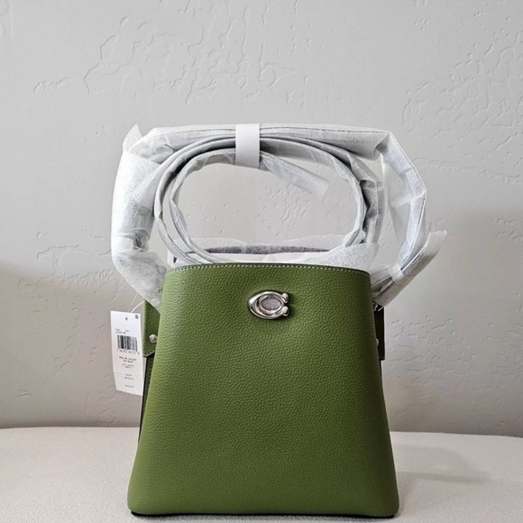 NWT - Coach Willow Bucket Bag - In hard to find Dark Lime FIRM - Picture 6 of 11